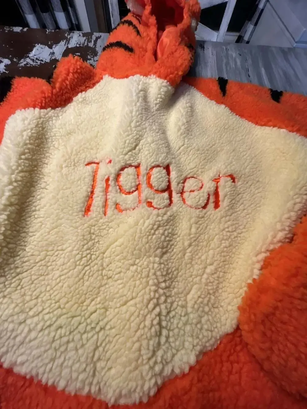 Disney Store Tigger Plush Character Fleece Costume One-Piece Pajamas